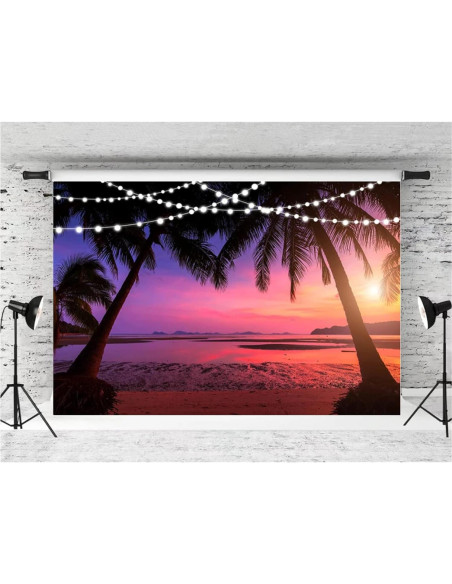 Fondo de Vinilo Playa Hawaiana 240x180cm GUANJIONG