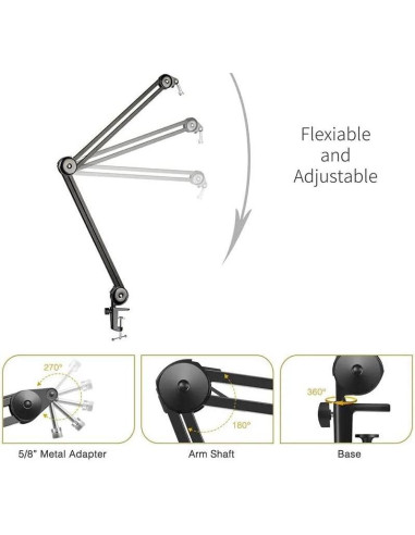 Soporte de Brazo de Micrófono Melon Audio GAZ-40 Plegable