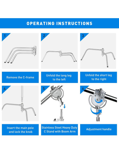 Soporte C con Brazo Giratorio Lapgood 330cm Alta Resistencia