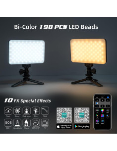 Luz de Video LED Bi-Color Viltrox 18W 2800K-6800K CRI 95+ 2