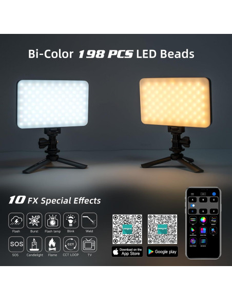 Luz de Video LED Bi-Color Viltrox 18W 2800K-6800K CRI 95+