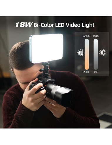 Luz de Video LED Bi-Color Viltrox 18W 2800K-6800K CRI 95+