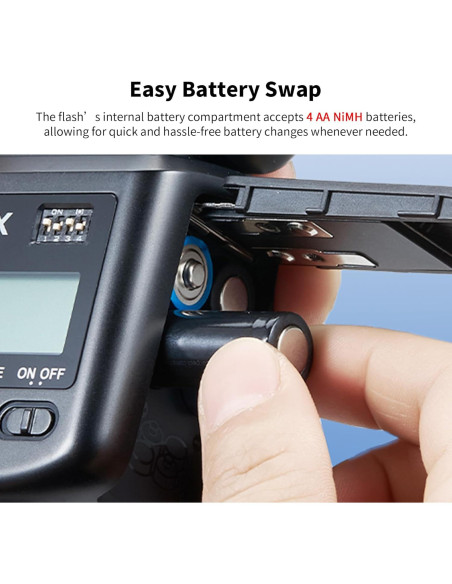 Flash Speedlite Godox TT520III Inalámbrico 433MHz para Canon Nikon