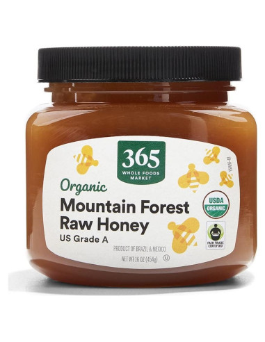 Miel Cruda Orgánica 365 Whole Foods 453.6g Sostenible