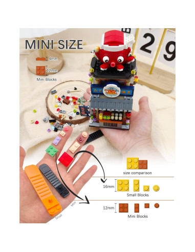 Conjunto de Bloques de Construcción Takoyaki LUOGFYNI 722 Piezas