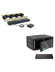 Interruptor KVM VGA 8 Puertos MT-VIKI + Gabinete Pared 6U