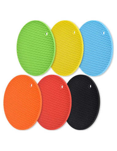 Tapetes de Silicona Antideslizantes homEdge - 6 Paquetes 18 cm