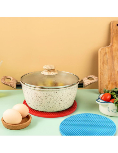 Tapetes de Silicona Antideslizantes homEdge - 6 Paquetes 18 cm