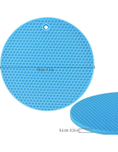 Tapetes de Silicona Antideslizantes homEdge - 6 Paquetes 18 cm