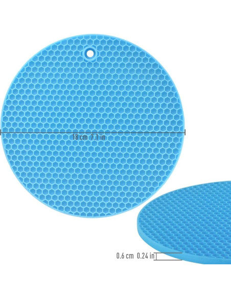 Tapetes de Silicona Antideslizantes homEdge - 6 Paquetes 18 cm