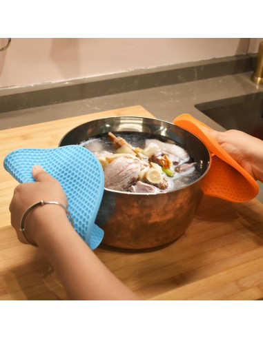 Tapetes de Silicona Antideslizantes homEdge - 6 Paquetes 18 cm