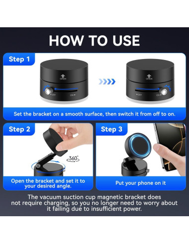 Soporte para Teléfono con Succión Magnética Sanqi XO-C170 Negro