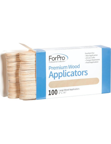 Aplicadores de Madera Premium ForPro 100 Unidades 15.24 cm