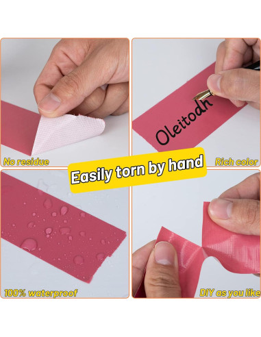 Paquete de 6 rollos de cinta adhesiva multicolor 5.08 cm x 27.43 m