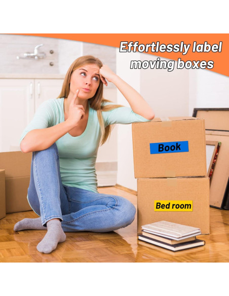 Paquete de 6 rollos de cinta adhesiva multicolor 5.08 cm x 27.43 m