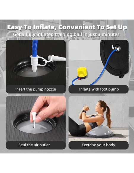 Bola de Equilibrio CDEN con Bandas de Resistencia - 58.4 cm