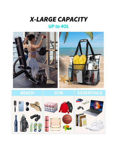 Bolsa de Playa XL Maffuno Impermeable 40L Negra