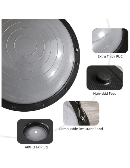 Bola de Equilibrio CDEN con Bandas de Resistencia - 58.4 cm