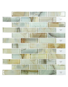 Azulejo autoadhesivo YOFUN 30x30cm mármol 3D amarillo