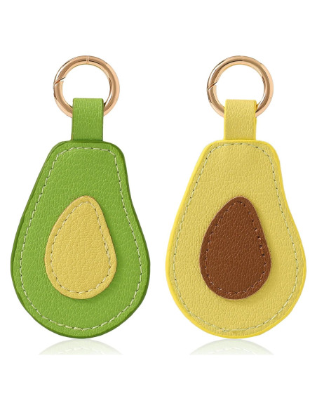 Funda de cuero para AirTag VANTOO con llavero y diseño elegante