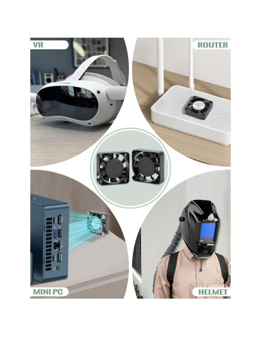 Ventilador USB Mini 40mm AmRunJe x2 - Enfriador Compacto 5V