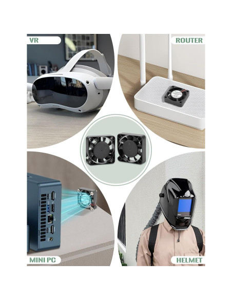 Ventilador USB Mini 40mm AmRunJe x2 - Enfriador Compacto 5V