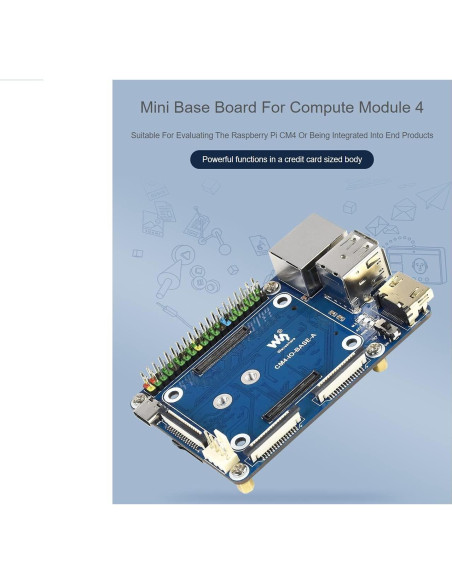Mini Base Board para Raspberry Pi CM4 Waveshare - Conector GPIO 40PIN