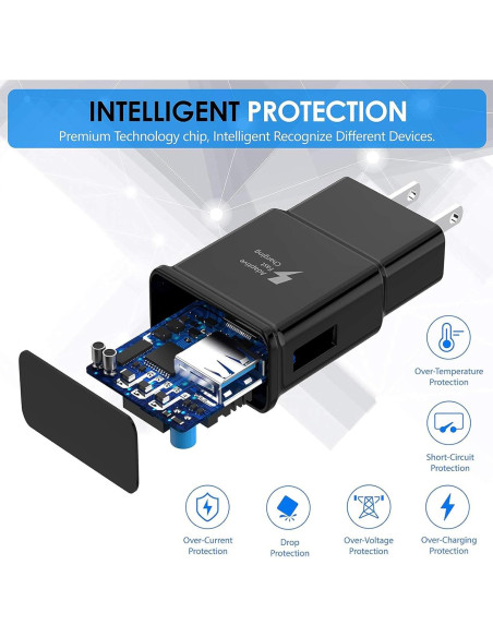 Cargador Rápido Adaptativo VOLT PLUS TECH 15W USB-C Paquete de 2