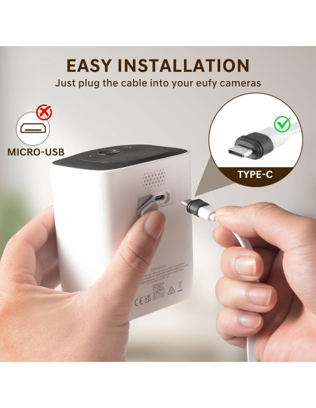 Adaptador de Corriente 9.14m Wochel para Eufy Security