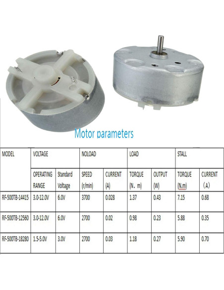 Motor DC 3PCS Sopepoyie 32mm 3.0-12.0V 3700RPM