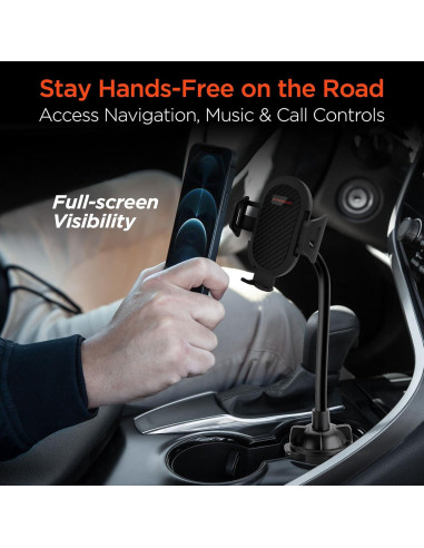 Soporte para Teléfono en Portavasos HyperGear - Ajustable 360