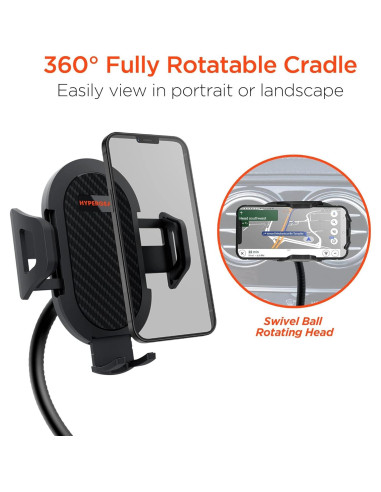 Soporte para Teléfono en Portavasos HyperGear - Ajustable 360