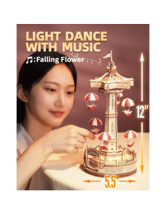 Rompecabezas 3D de Madera ROKR EA01 con Música y LED 2