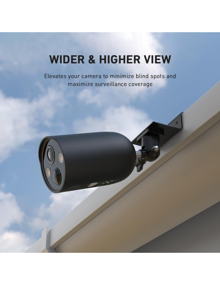 Soporte para canalón Holicfun para cámaras de seguridad blanco