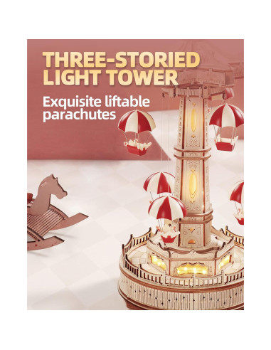 Rompecabezas 3D de Madera ROKR EA01 con Música y LED