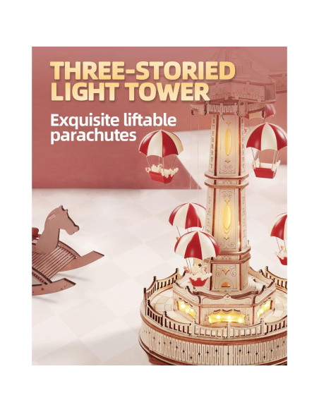 Rompecabezas 3D de Madera ROKR EA01 con Música y LED