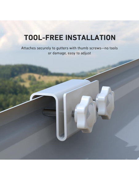 Soporte para canalón Holicfun para cámaras de seguridad blanco