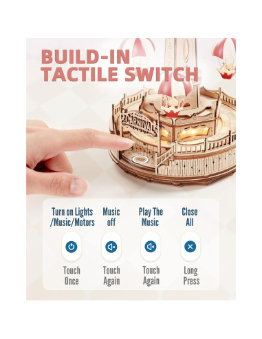 Rompecabezas 3D de Madera ROKR EA01 con Música y LED