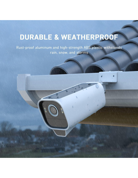 Soporte para canalón Holicfun para cámaras de seguridad blanco