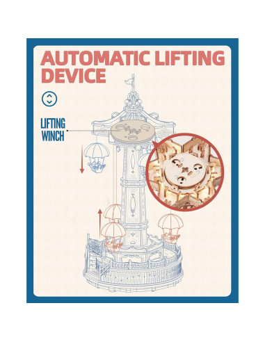 Rompecabezas 3D de Madera ROKR EA01 con Música y LED