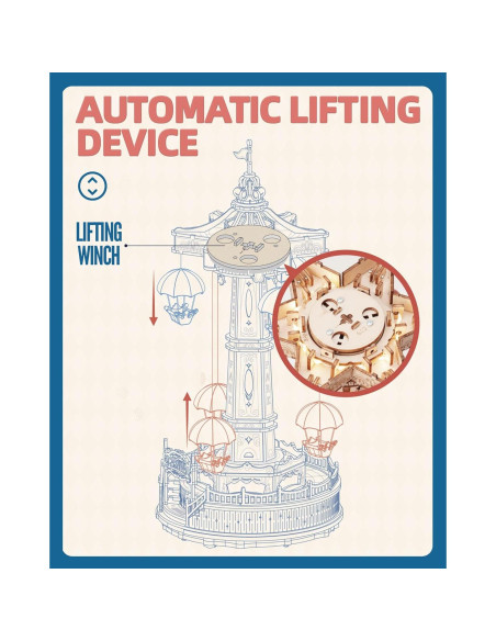 Rompecabezas 3D de Madera ROKR EA01 con Música y LED