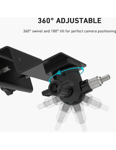 Soporte para canalón Holicfun para cámaras de seguridad blanco