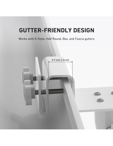 Soporte para canalón Holicfun para cámaras de seguridad blanco