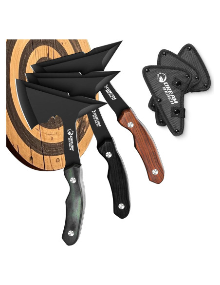 Juego de Hachas de Lanzamiento Dream Reach - 3 Hachas de Acero