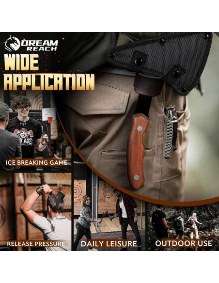 Juego de Hachas de Lanzamiento Dream Reach - 3 Hachas de Acero