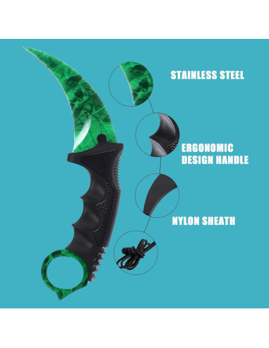 Cuchillo Karambit Milaloko de Acero Inoxidable 19.1 cm