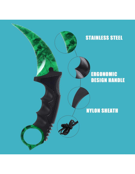 Cuchillo Karambit Milaloko de Acero Inoxidable 19.1 cm