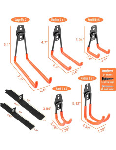 Ganchos de Garaje Remiawy 12 Piezas Alta Resistencia Antideslizante 2