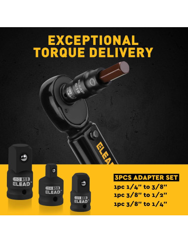 Juego de 16 Piezas Enchufe Hexagonal SAE ELEAD Acero S2