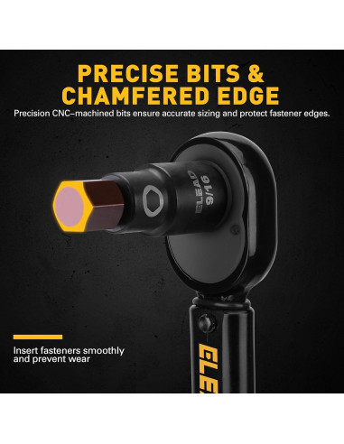 Juego de 16 Piezas Enchufe Hexagonal SAE ELEAD Acero S2